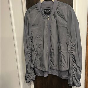 Athleta Grey Ruched Jacket. Like new worn once.